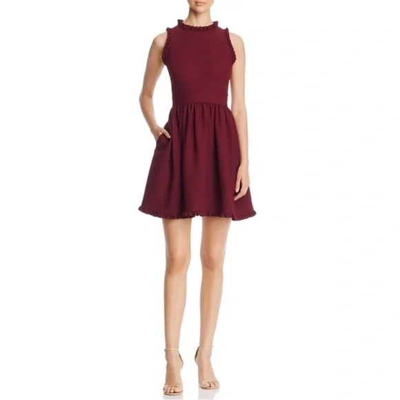 KATE SPADE Ma Cherie Ruffled Fit-and-Flare Sleeveless Day Dress - NJMU7870 -Sz 0 - Picture 1 of 12